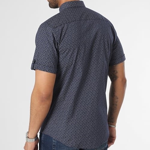 Chemise Manches Courtes Bleu Marine