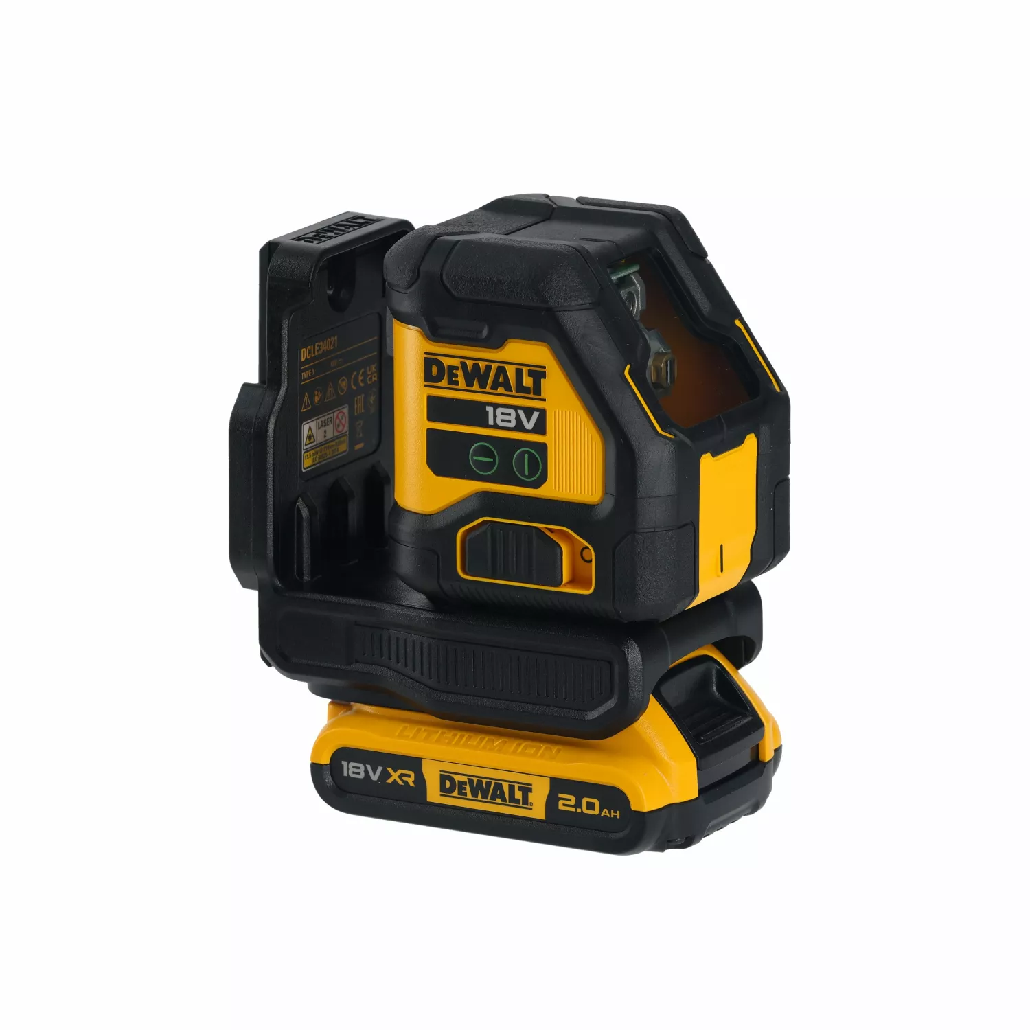 DeWALT DCLE34021D1 18V Kruislijnlaser set in koffer - Groen - 2x 55m - 2 lijnen - IP54