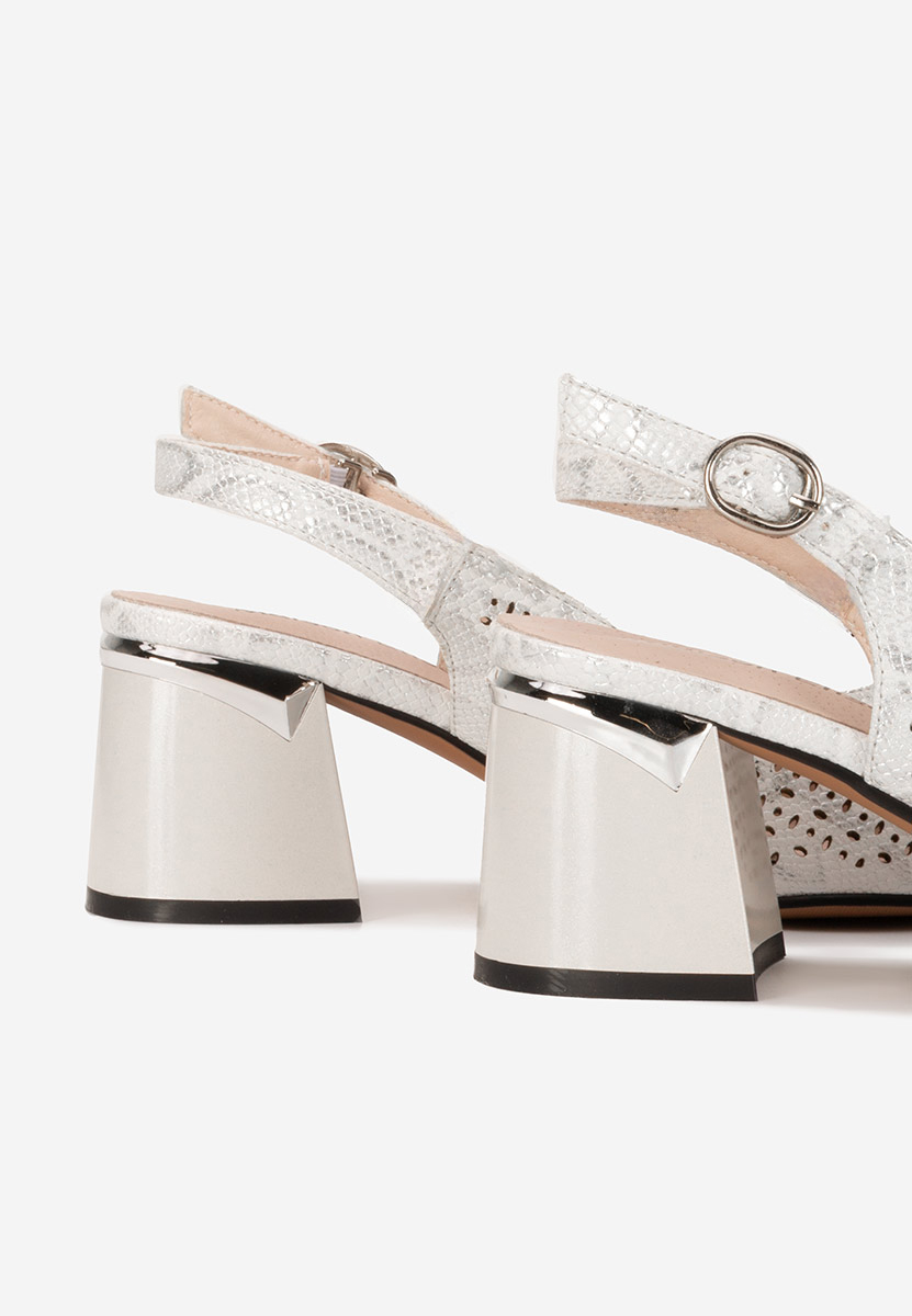 Chaussures slingback blancs Evadiora