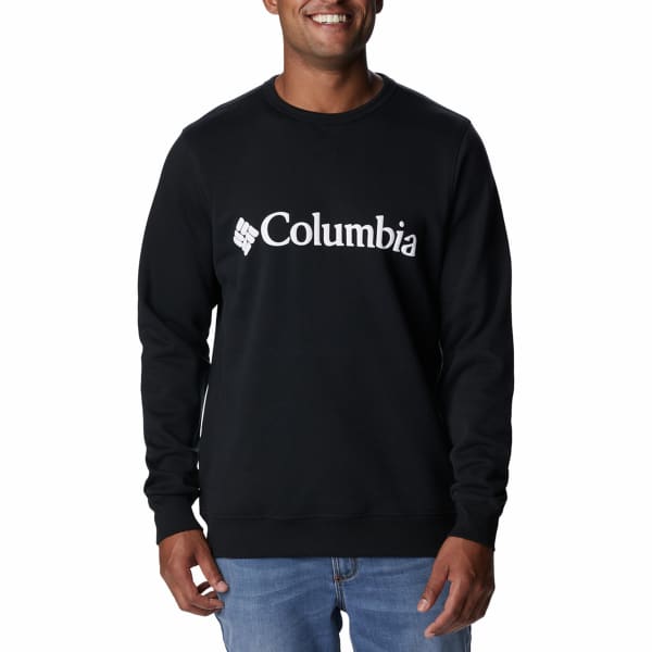 Sweatshirt COLUMBIA LOGO FLEECE CREW BLACK WHITE CHECK