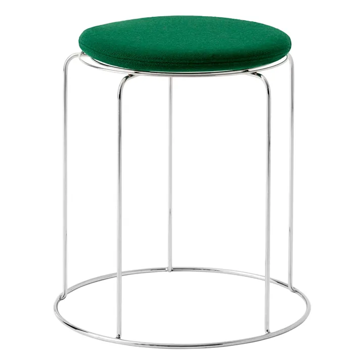 & Tradition Assise pour tabouret Wire VP11, Verner Panton | Vert émeraude