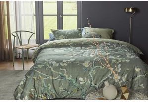 Beddinghouse x Van Gogh Museum Blossoming dekbedovertrek - Lits-Jumeaux XL - 260x200/220 - Groen
