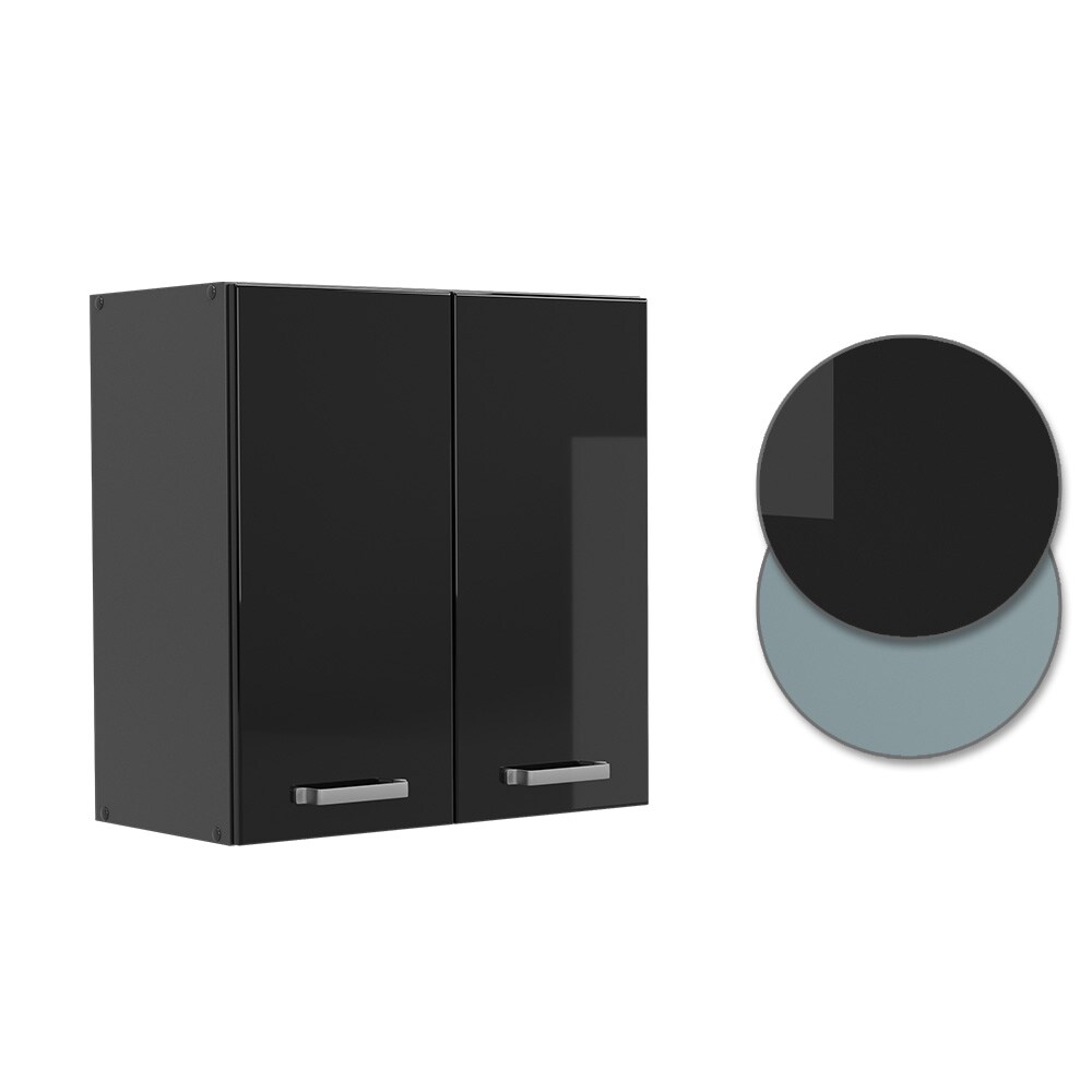 Vicco Hängeschrank Küchenschrank R-Line Solid Anthrazit Schwarz 60 cm modern