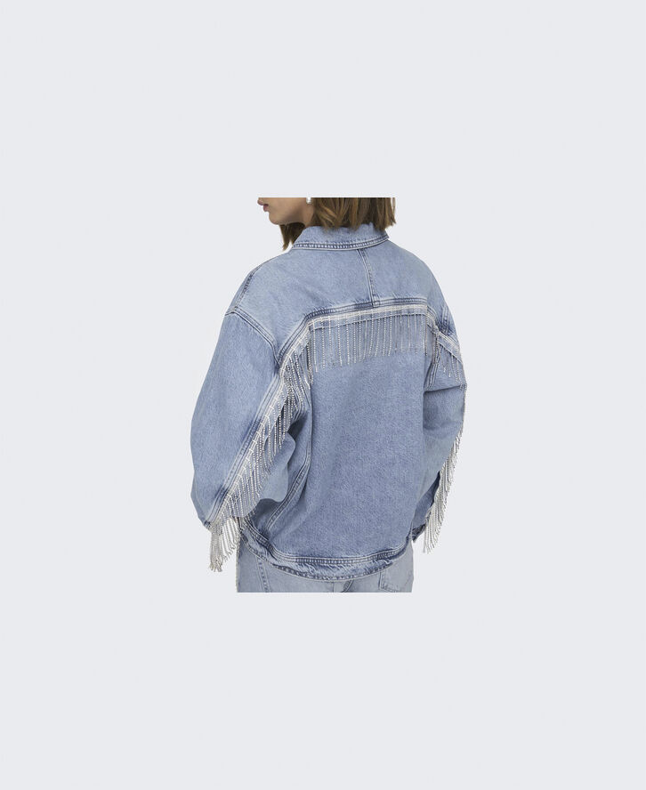 ONLY ONLSUNSET LS RHINESTONE JACKET RED Light blue denim