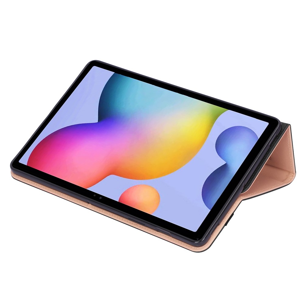 Samsung Galaxy Tab S8  Plus / Tab S7  Plus Leder Tasche Flip Cover mit Handschlaufe - Schwarz