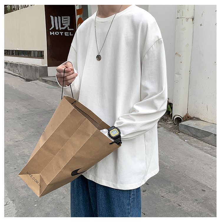 POSI - Effen T-shirt met lange mouwen