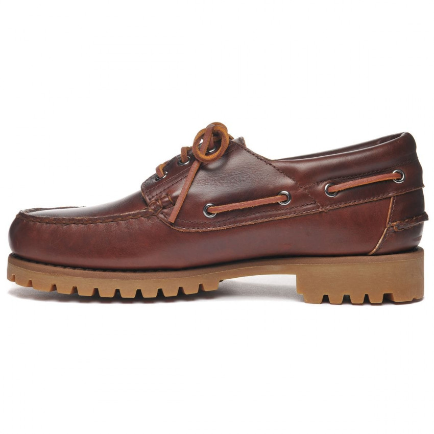 ACADIA BROWN CINNAMON-Mocassin semelle crantée pour homme en cuir ciré