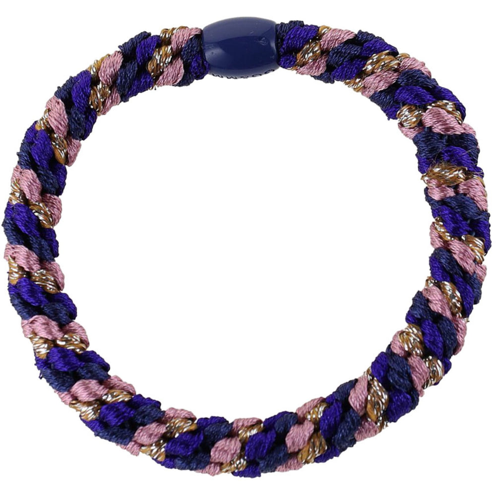Køb Bow's by Stær Flettet Hårelastik - Multi Lilla/Rosa/Guldfarvet Glitter 6-Pak