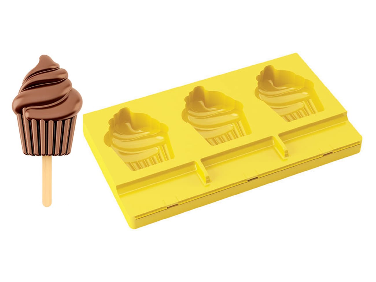 Moule silicone pour esquimaux - Cupcake - 20 x 12 cm - Pavoni