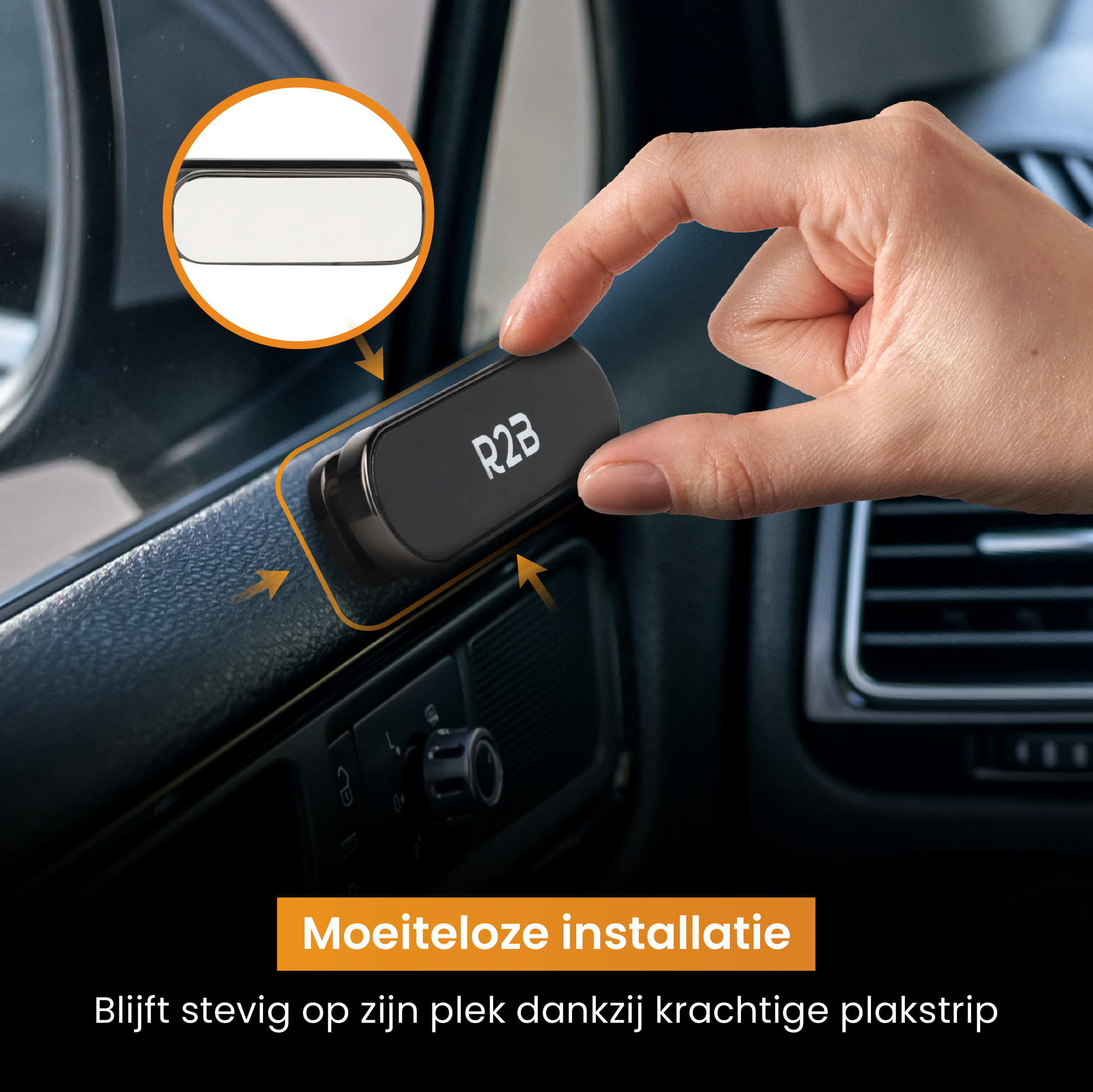 R2B Magnetische Auto Telefoonhouder met 360˚C Rotatie