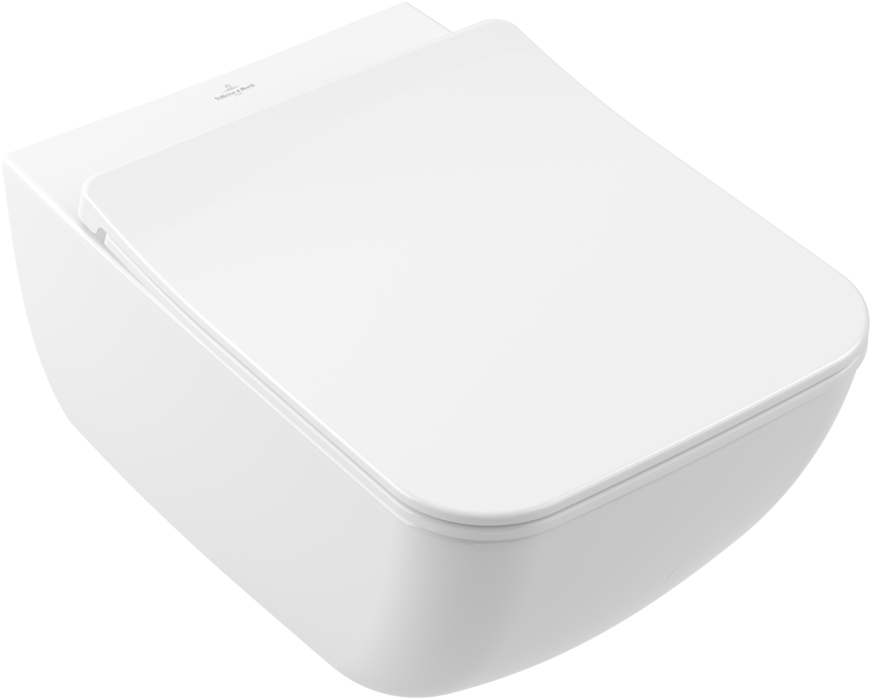 Villeroy & Boch Venticello randloos toilet CeramicPlus en slimseat toiletzitting wit glans