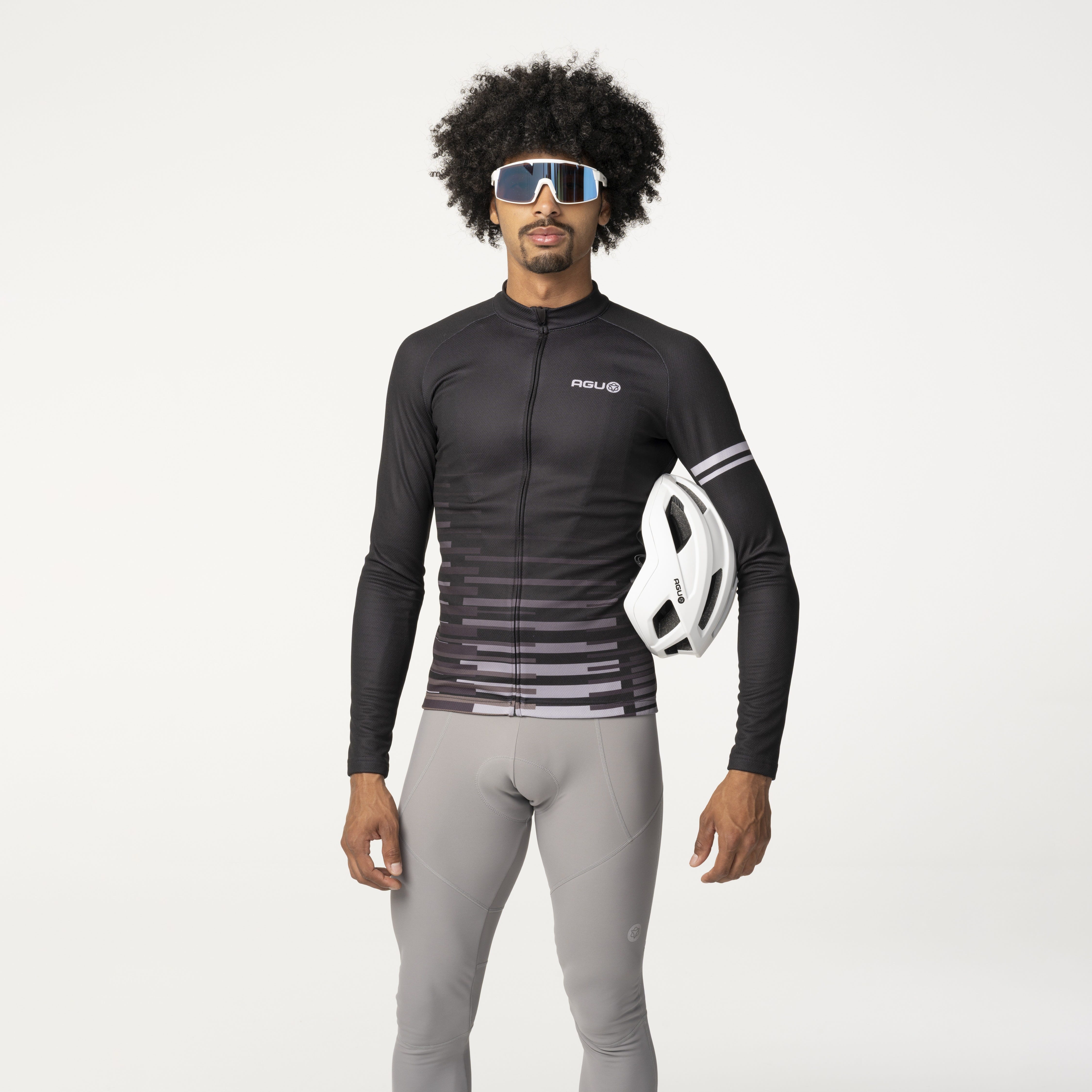 AGU Essential Lange Mouwen Heren fietsshirt - Black