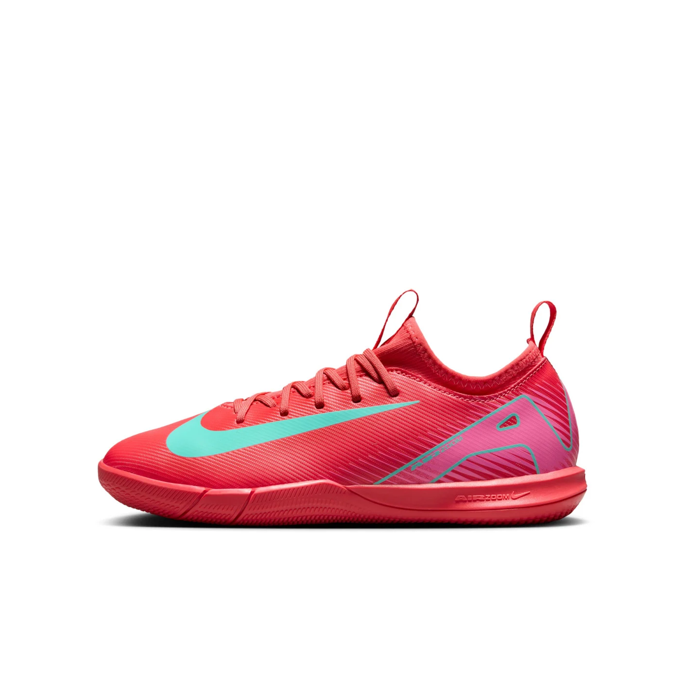Nike Zoom Mercurial Vapor 16 Academy Zaalvoetbalschoenen (IN) Kids Rood Turquoise Roze