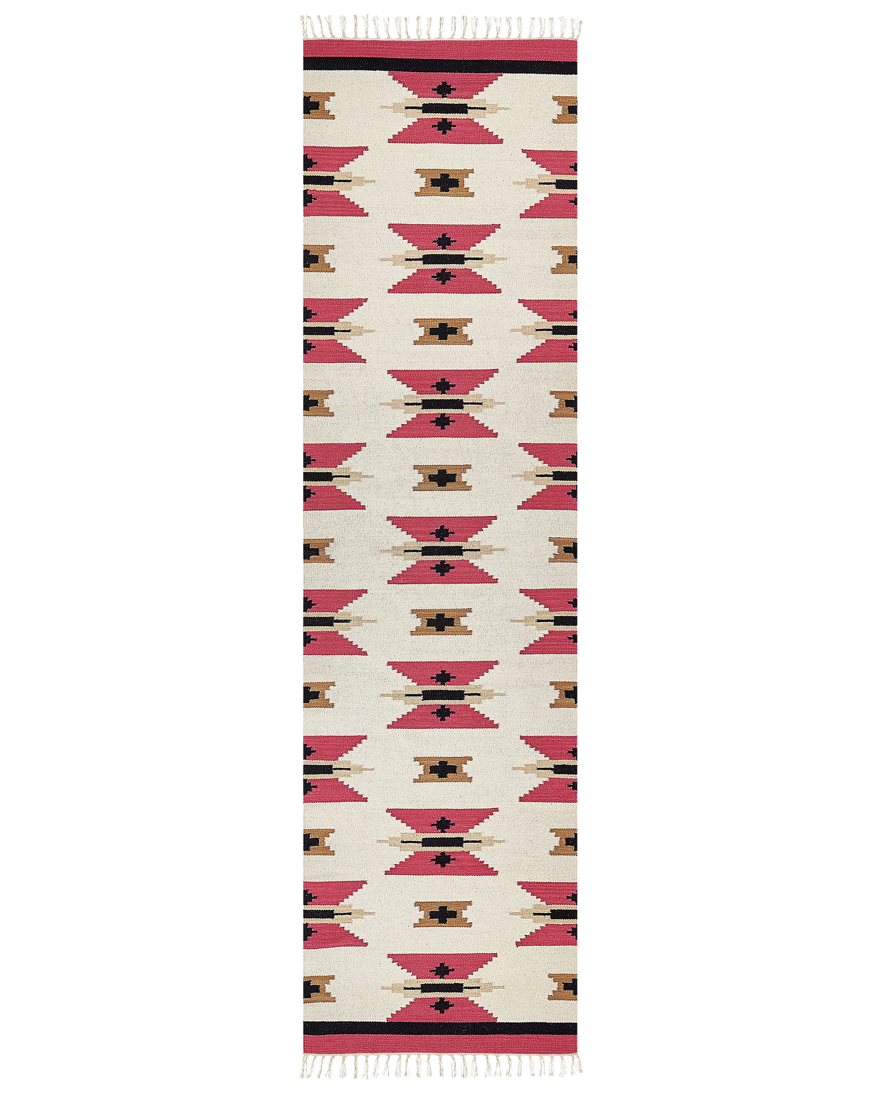 Vloerkleed GARNI Meerkleurig 80 x 300 cm Katoen Kelim