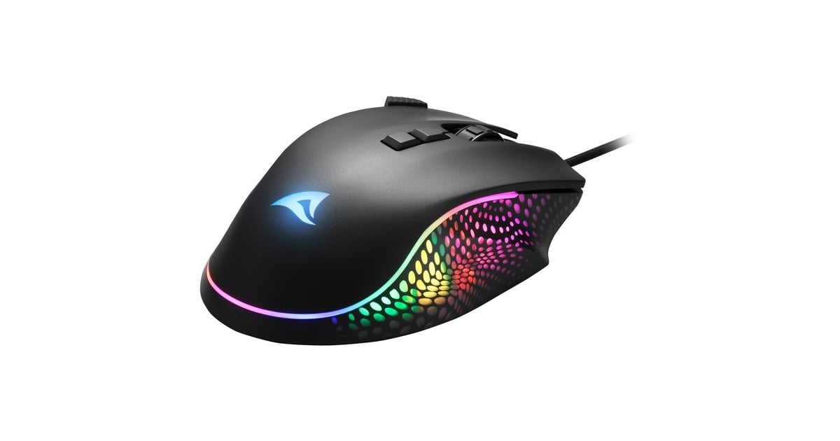SharkoonSHARK Force III gaming muis  (Zwart, 400 - 12.800 dpi, RGB leds)