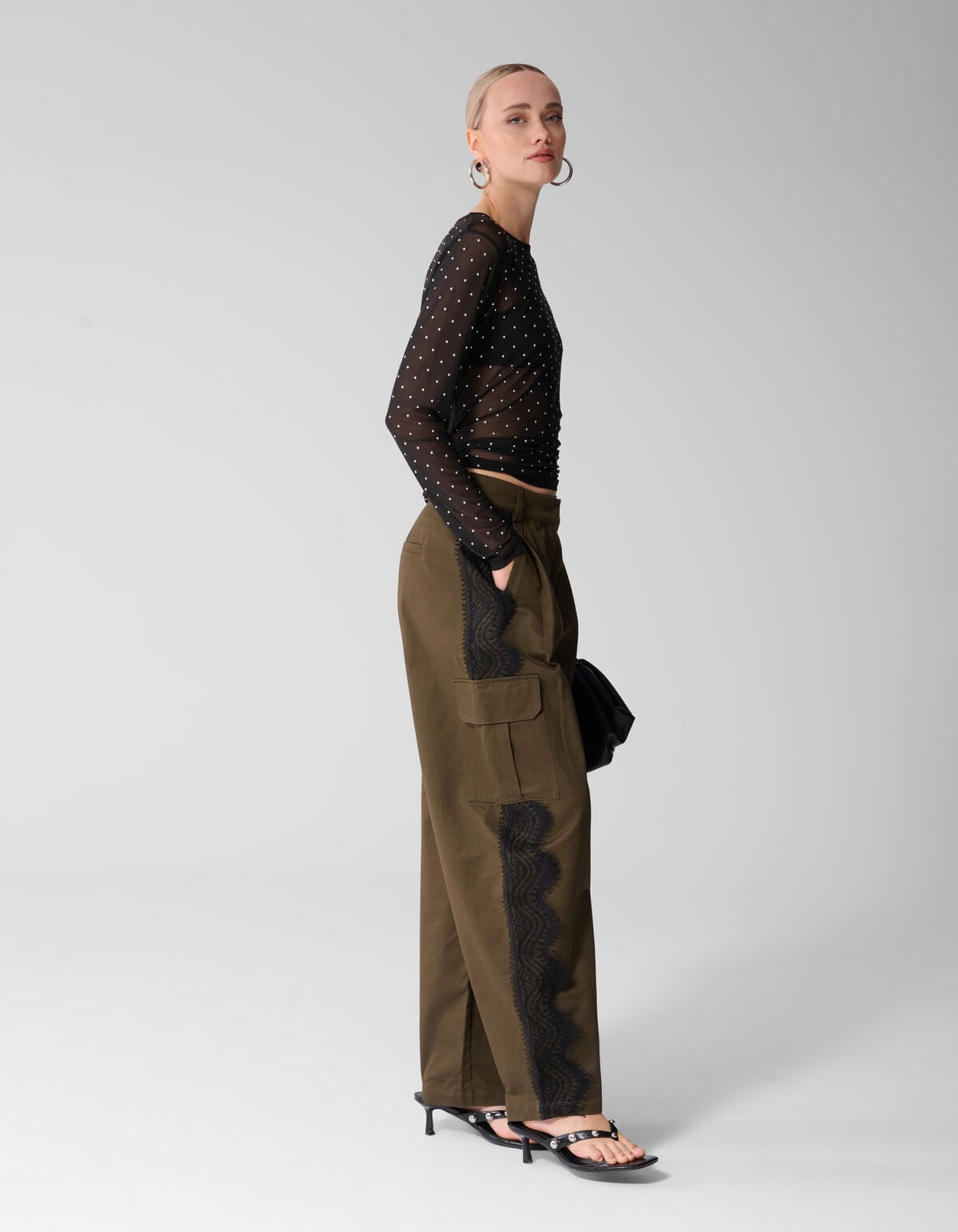 Cargo Lace Broek Khaki