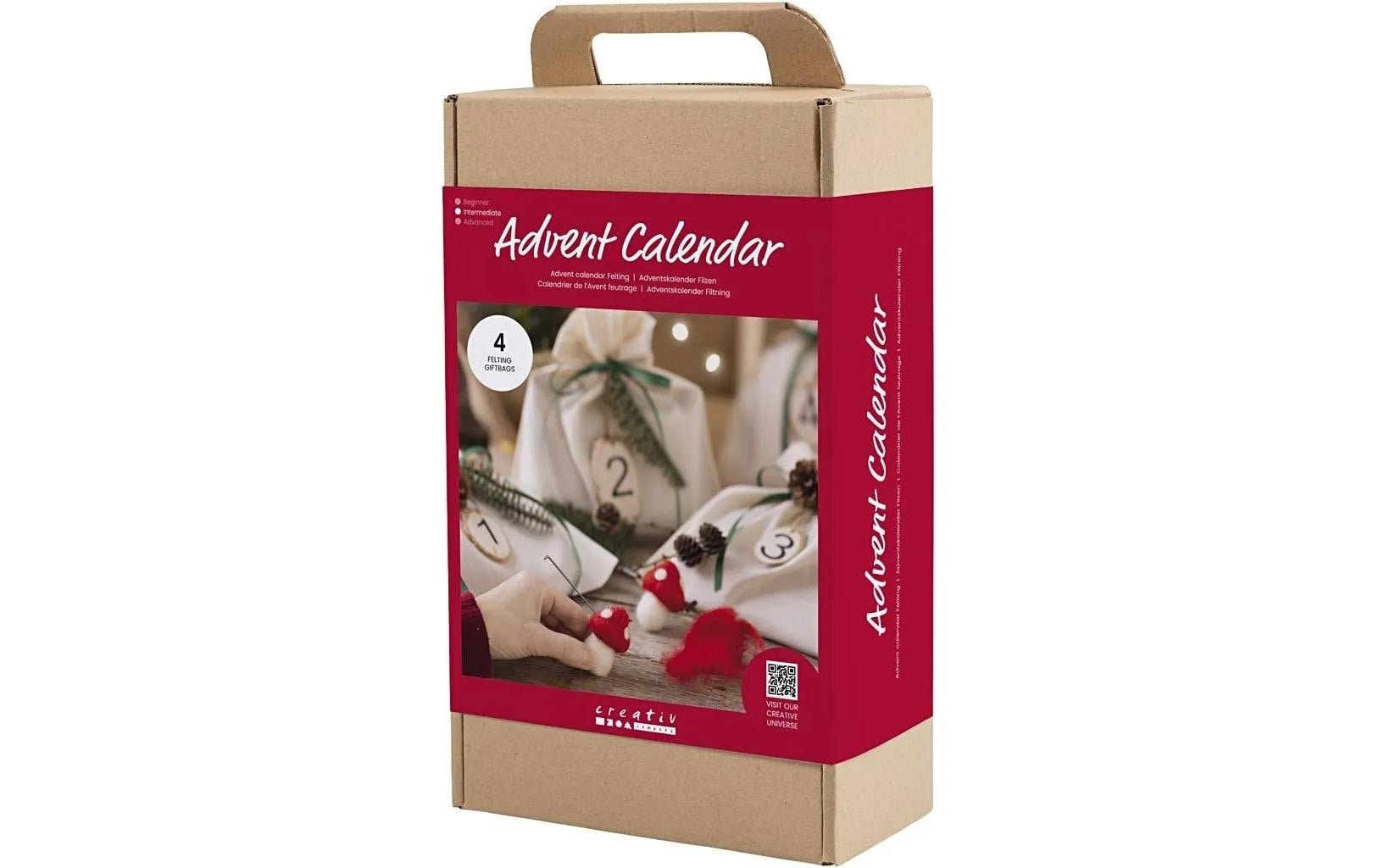 Adventskalender Bastelset Filzen, 4 StückAdventskalender mit neuen Bastelprojekten