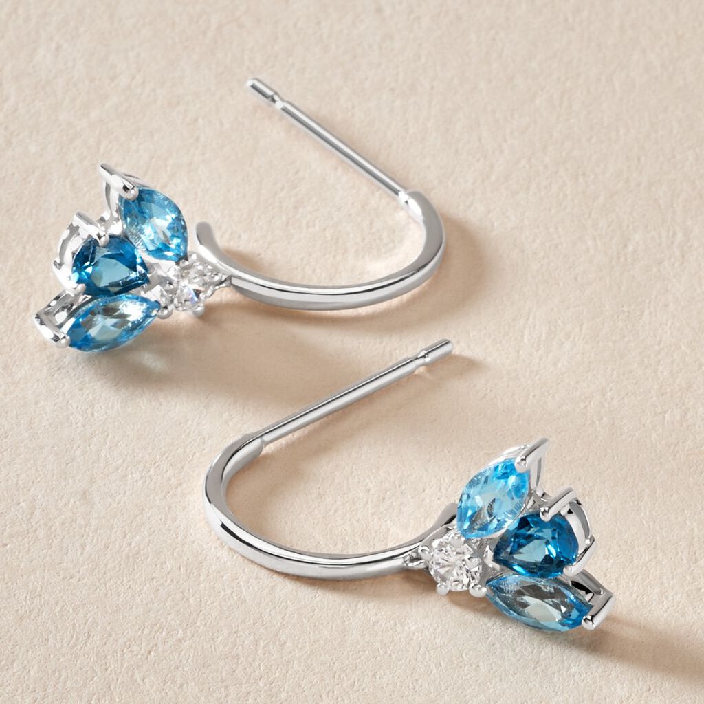 Créoles Diamina Or Blanc Diamant