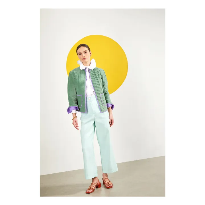 Maria de la Orden Veste Matelassée Fittonia | Bleu Vert