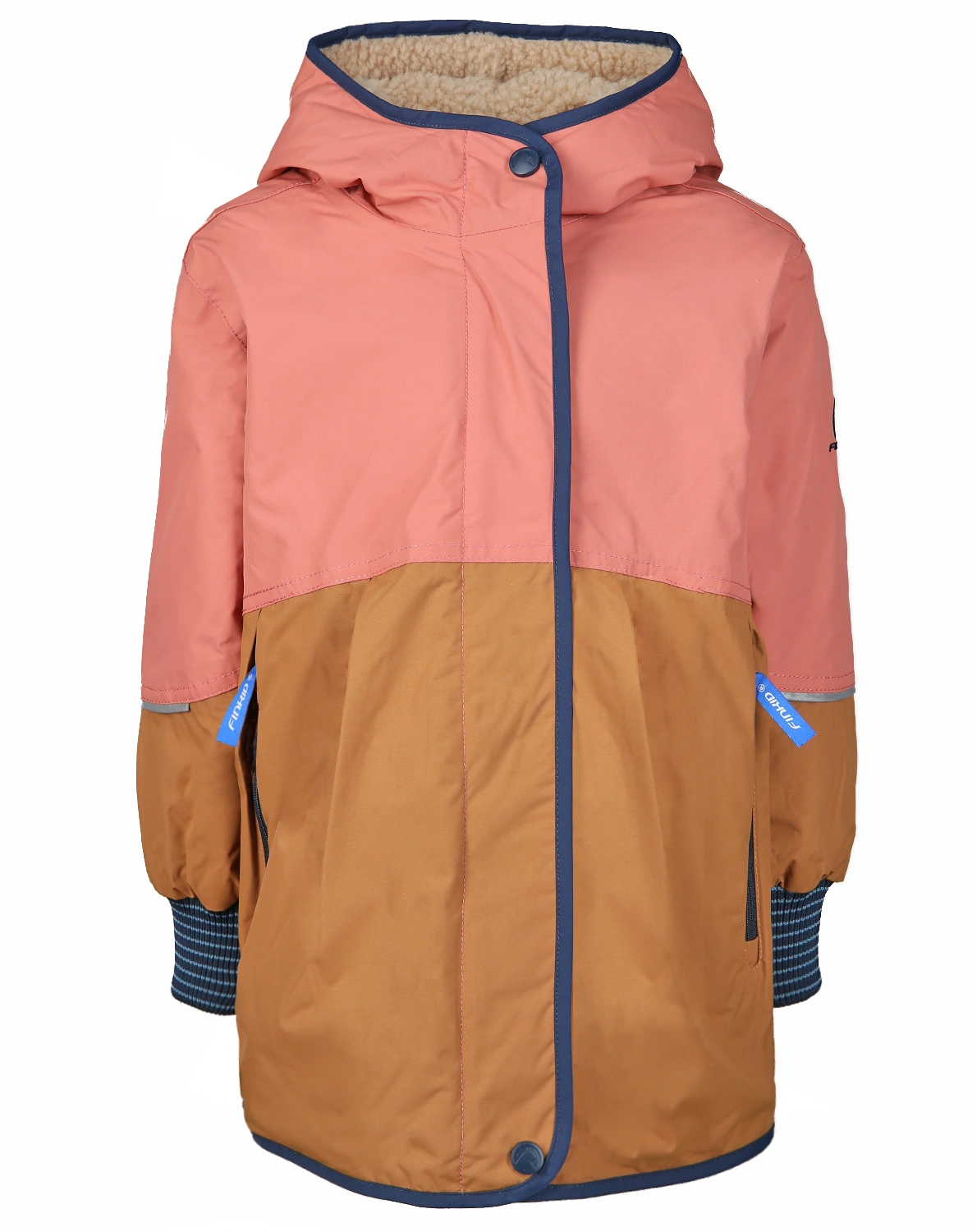 Winterjacke AINA MUKKA mit Teddyfutter in terra cotta/navy