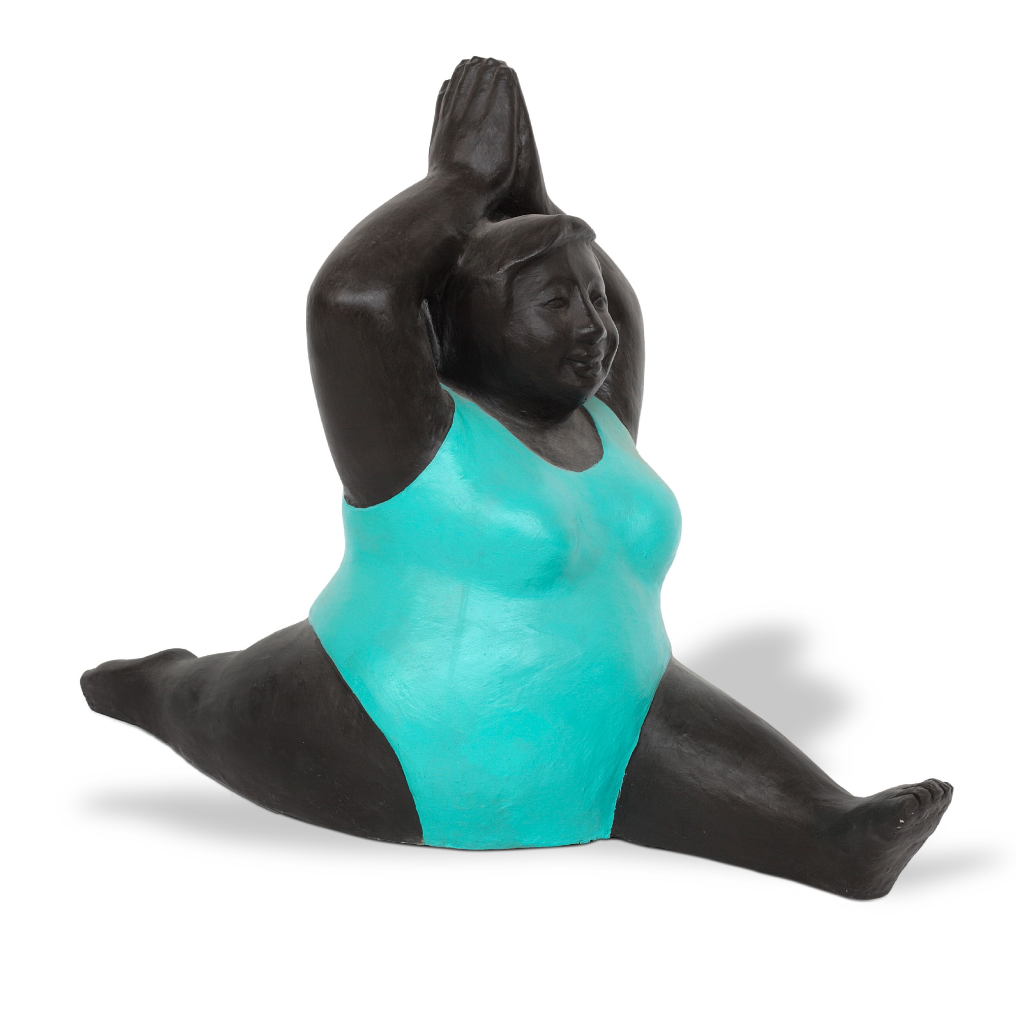 Zementfigur 'Yoga-Dame', mint, schwarz, B 65 cm, H 65 cm, T 40 cm günstig bestellen