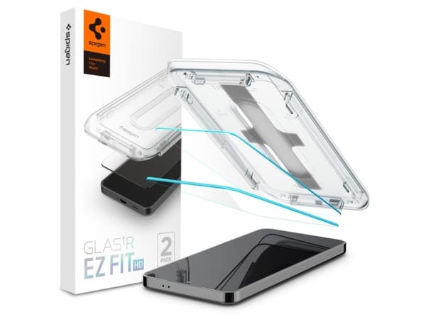 Spigen GLAS.tR EZ Fit HD, Samsung, Galaxy S24 Plus (2024), Støvresistent, Ripebestandig, Gjennomsiktig, 2 stykker