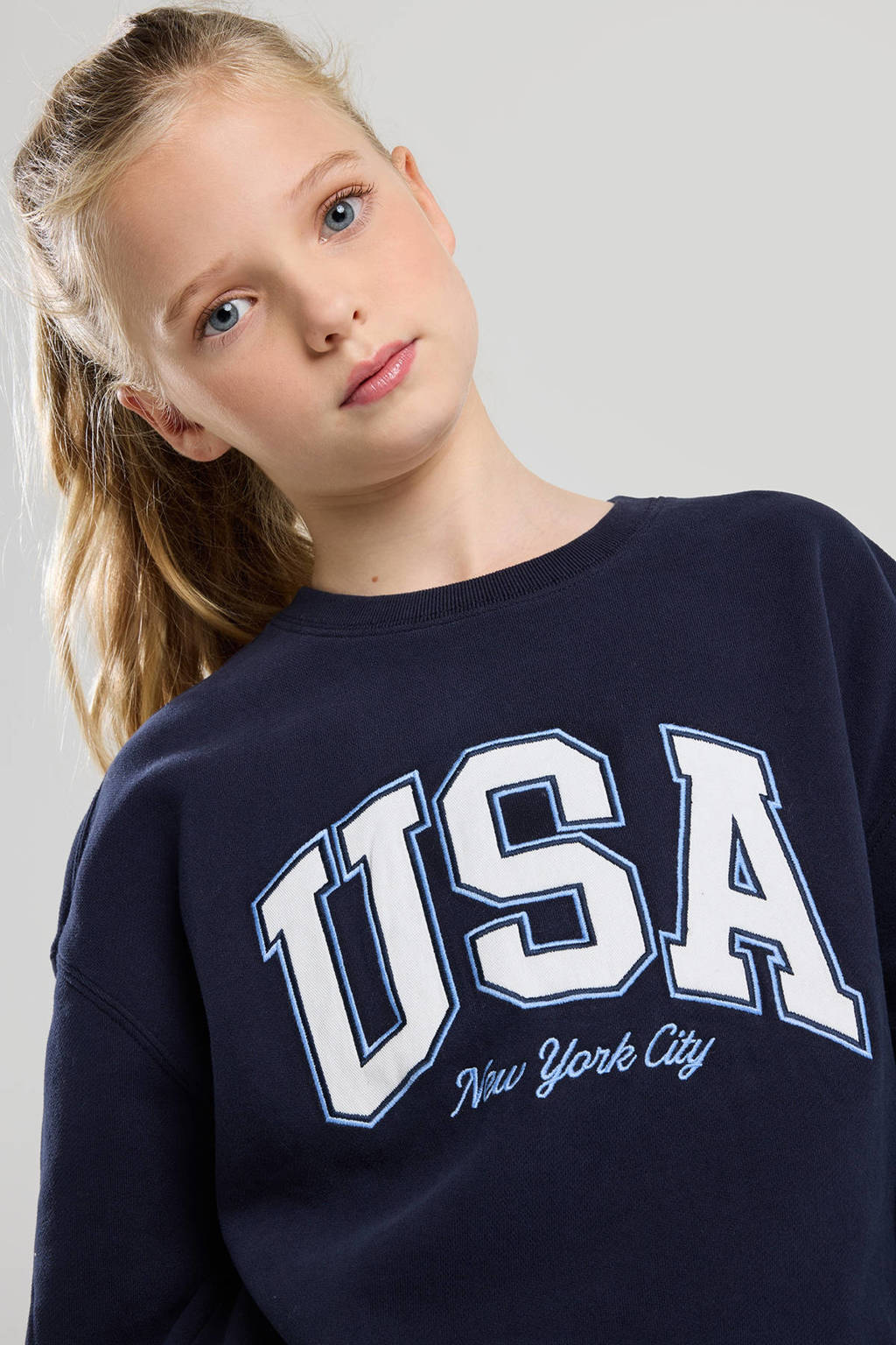 America Today sweater blauw