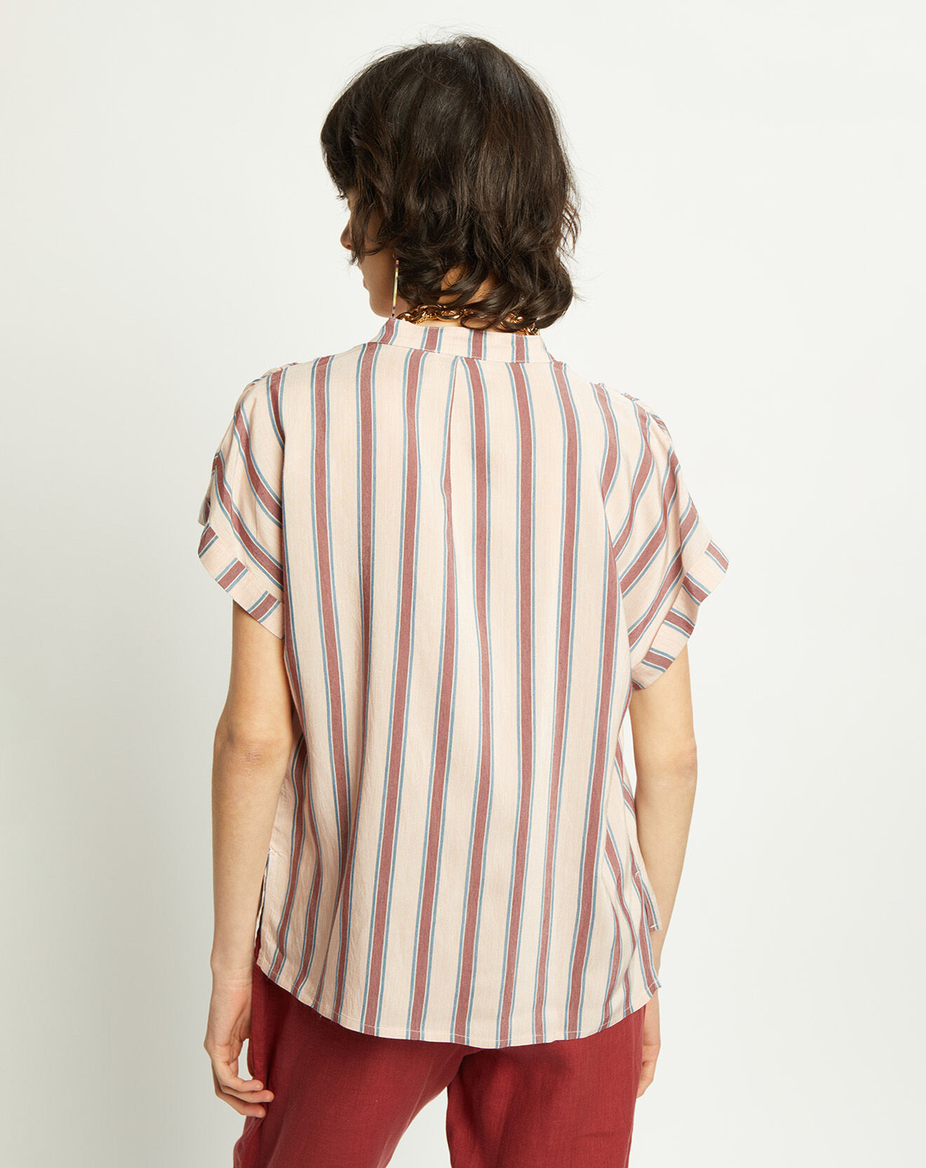 Harris Wilson Top Daeli rayé rose