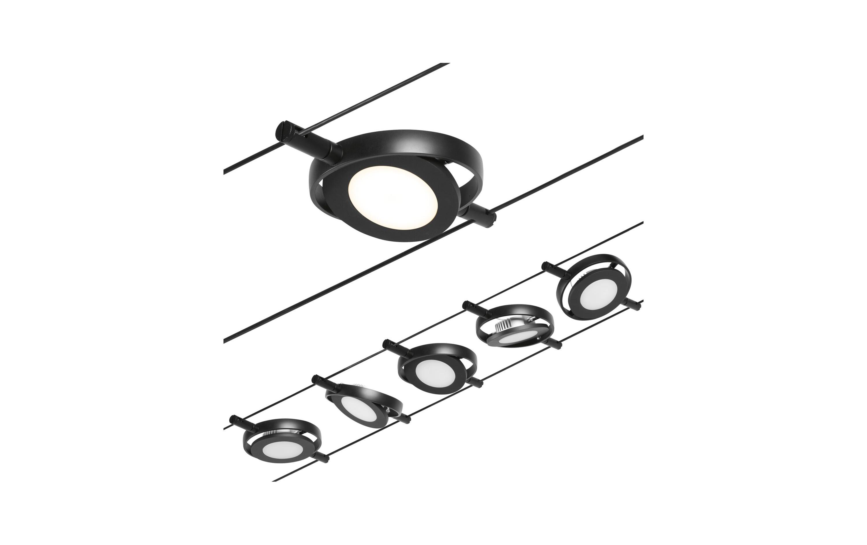 CorDuo LED Seilsystem RoundMac Basisset 5 x 200 lm<br>Schienenlichtschranke