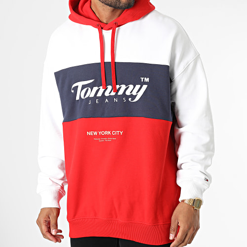 Sweat Capuche Tricolore Archive 4200 Blanc Bleu Marine Rouge