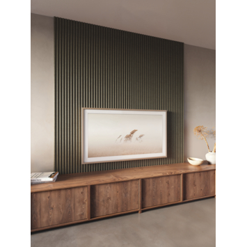 Kleurstaal lattenwand Decowall Acoustic Curve salie 30x25cm