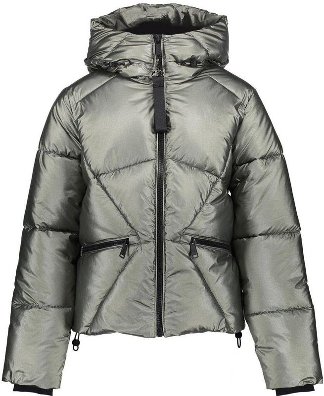 Geisha - Winter Jas - Groen - Boxy - Metallic