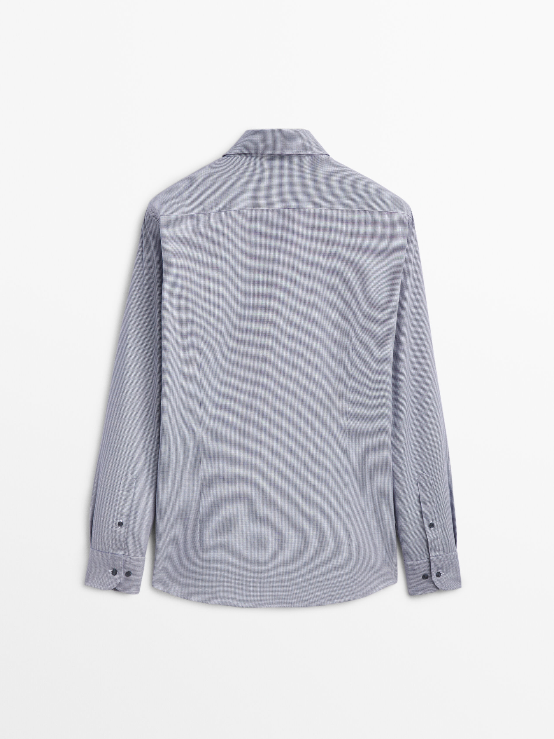 Camisa pata de gallo slim fit - AZUL MARINO