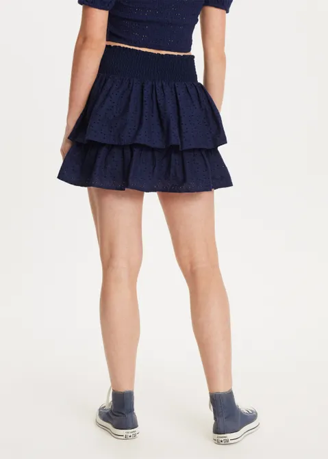Rok met broderie blauw (BLW.D)
