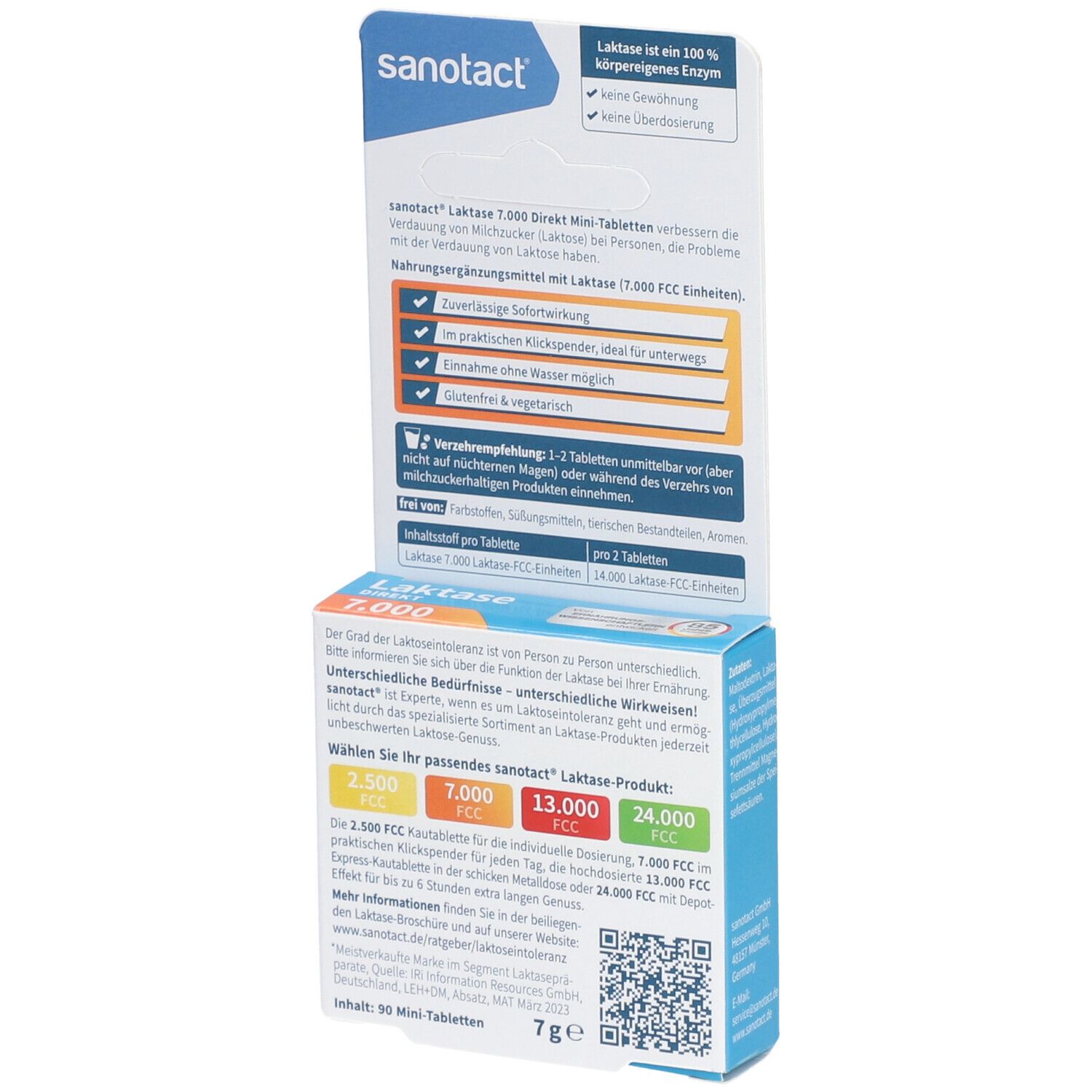Sanotact Laktase direkt 7.000 Mini Tabletten