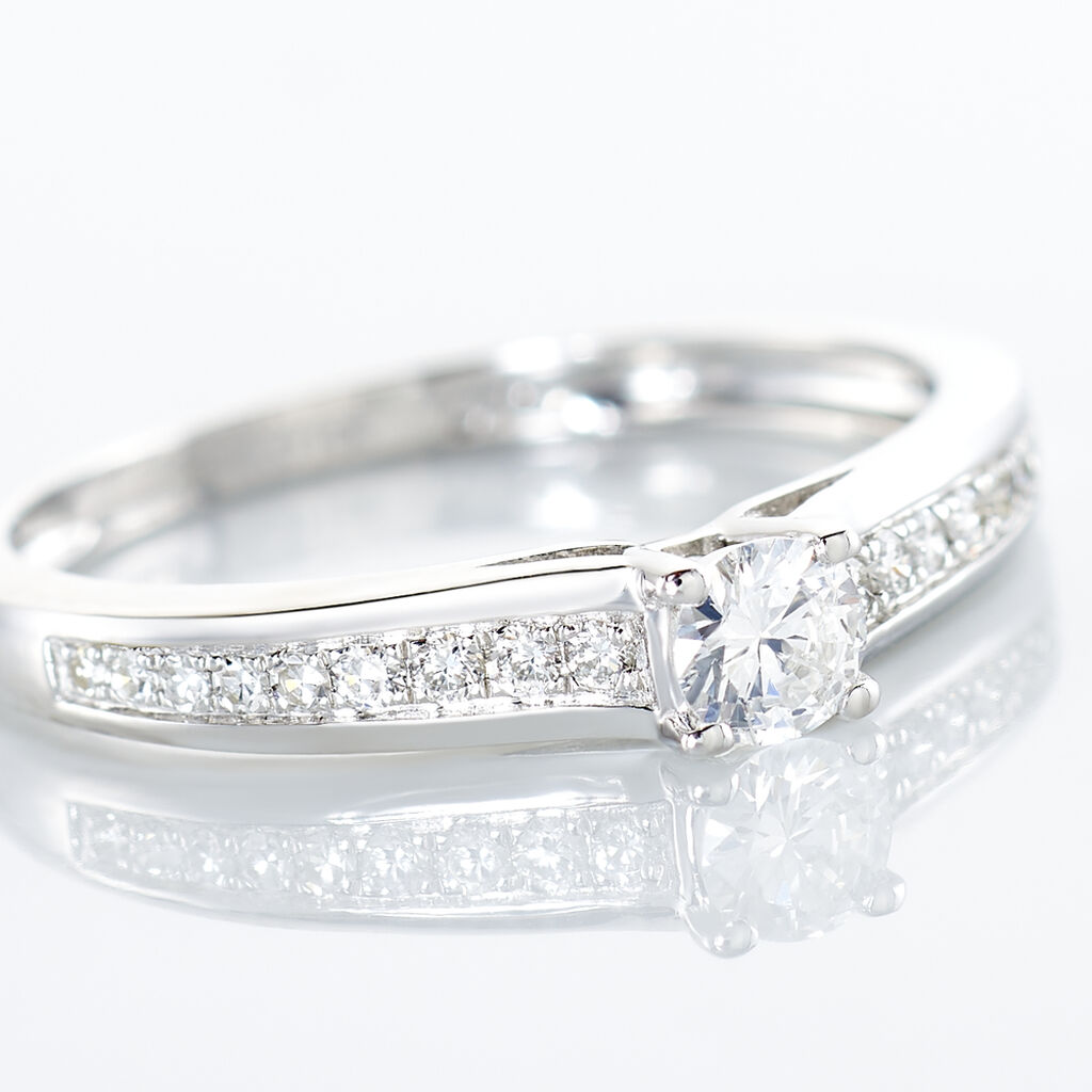 Bague Solitaire Aramis Or Blanc Diamant