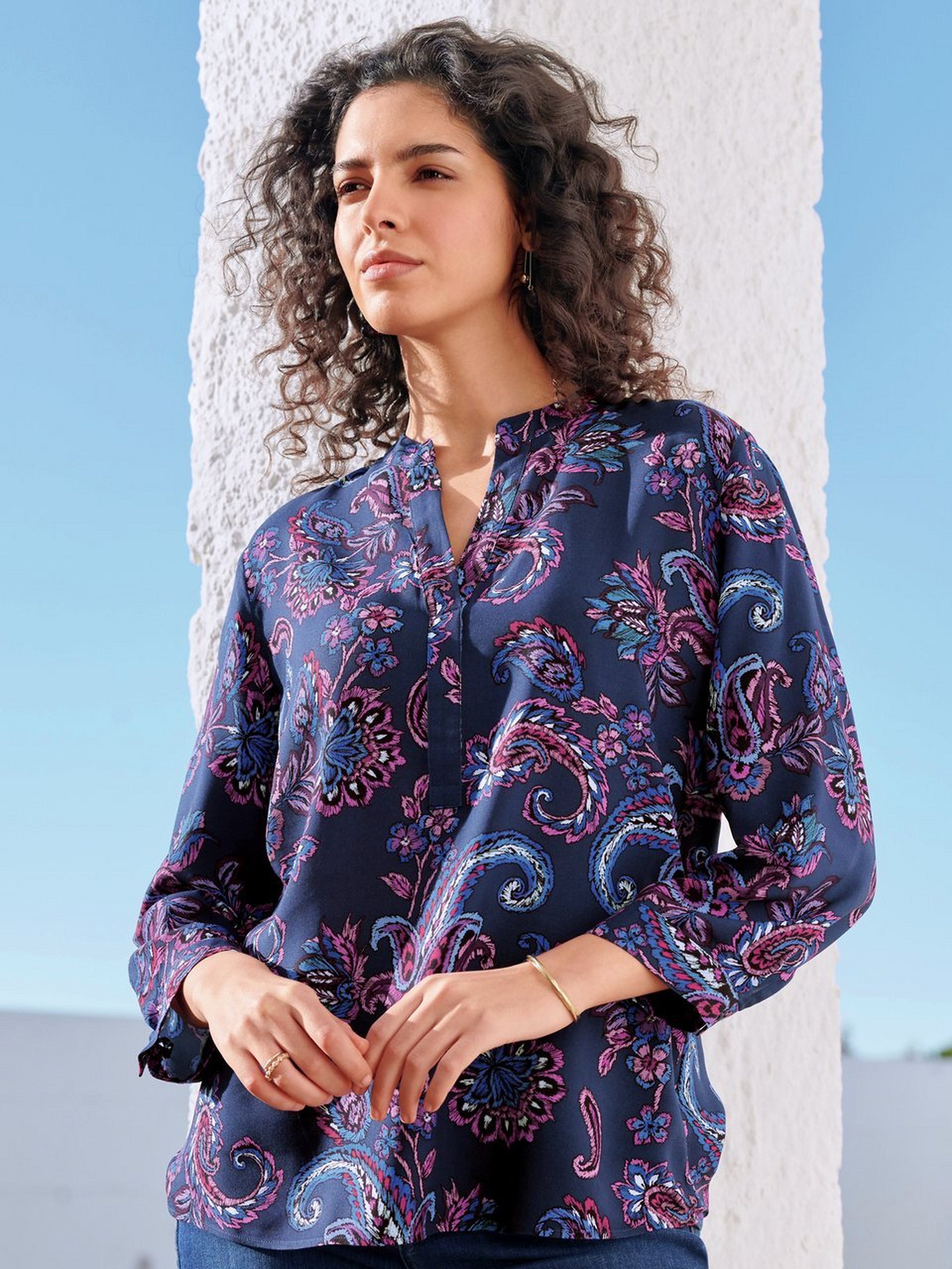 Bluse mit 3/4-Arm