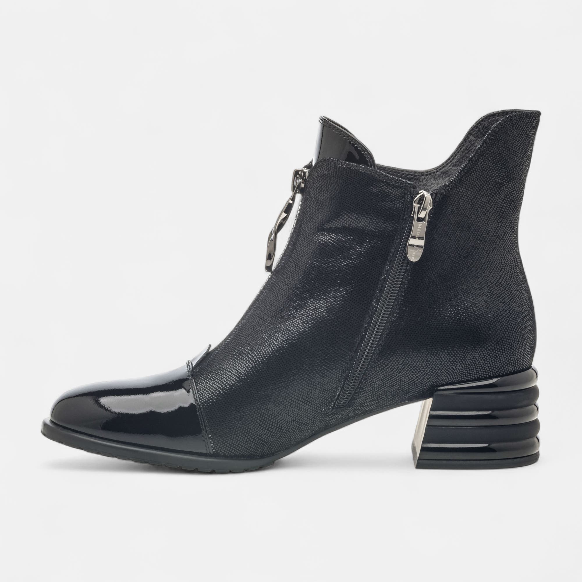 Bottines Femme en cuir noir