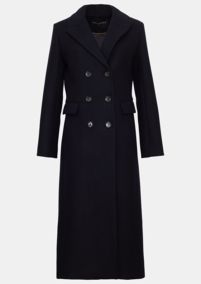 Manteau Marziableu nuit en drap caban