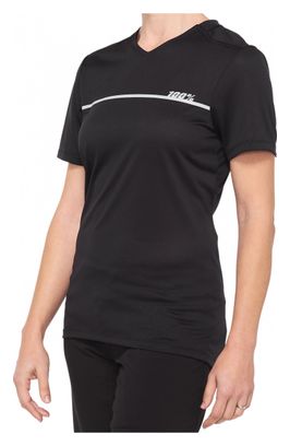 Maillot Manches Courtes Femme 100% Ridecamp Noir / Gris