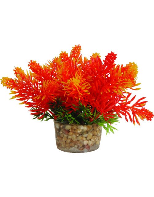 Zolux Kunstplanten Op Grind - Aquarium - Kunstplant - Assorti per stuk Small