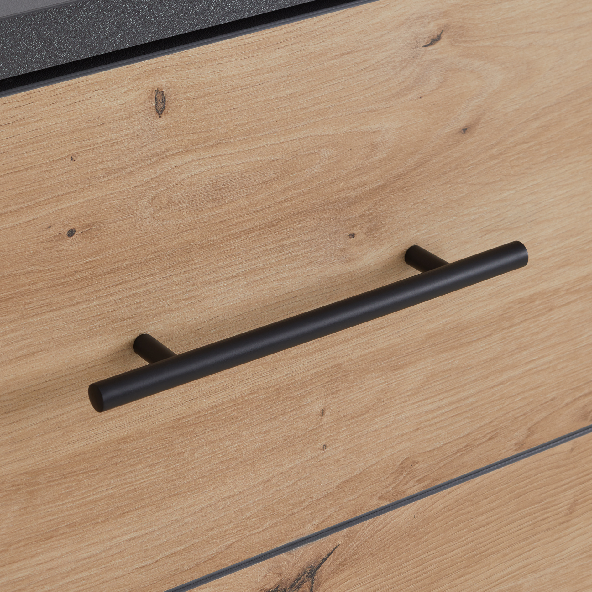 Schuhschrank - anthrazit-Artisan Eiche - 90 cm