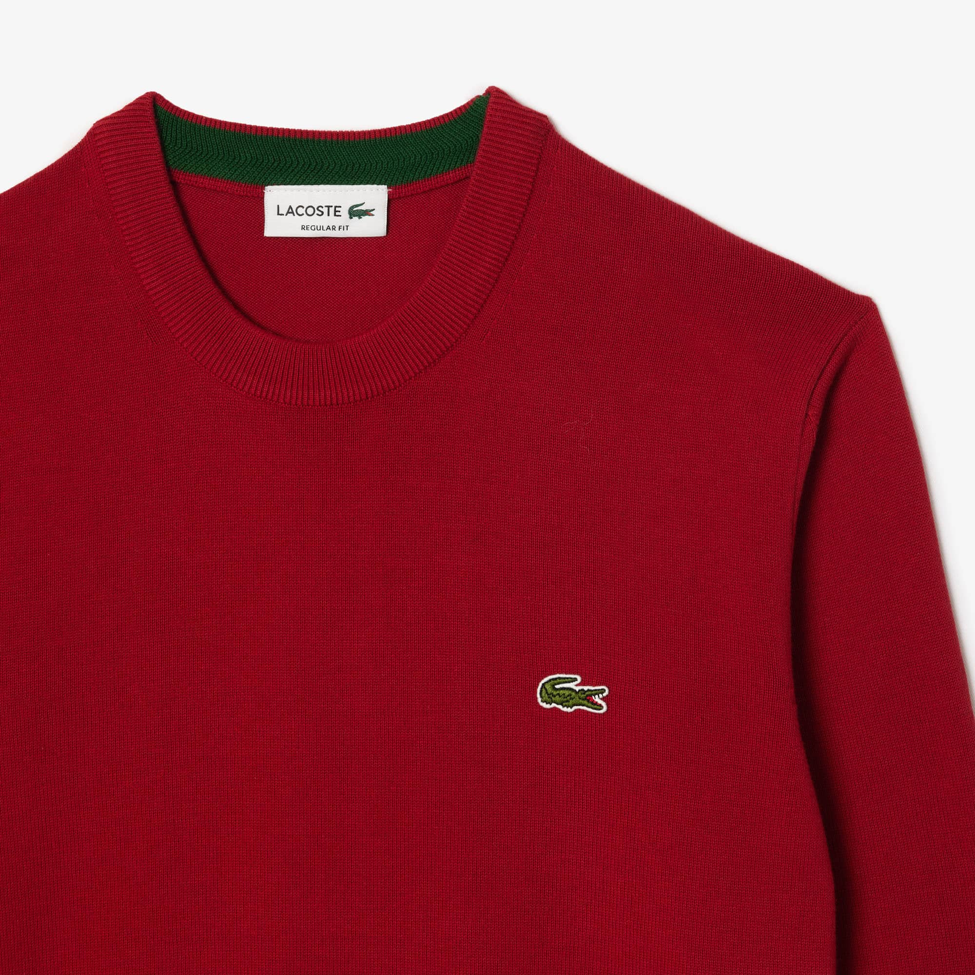 Herren Baumwollpullover Pullover - Rot - Lacoste - Herren