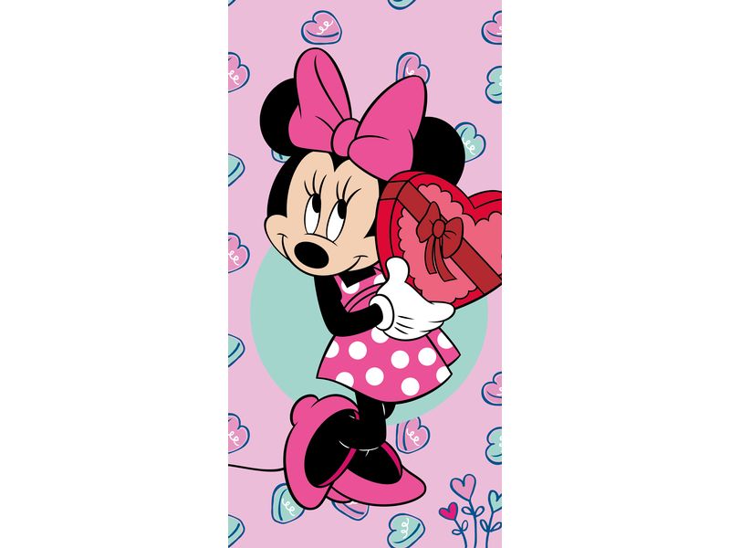 Jerry Fabrics Baby-Badetuch Minnie Pink 70 x 140 cm Towel für Kinder