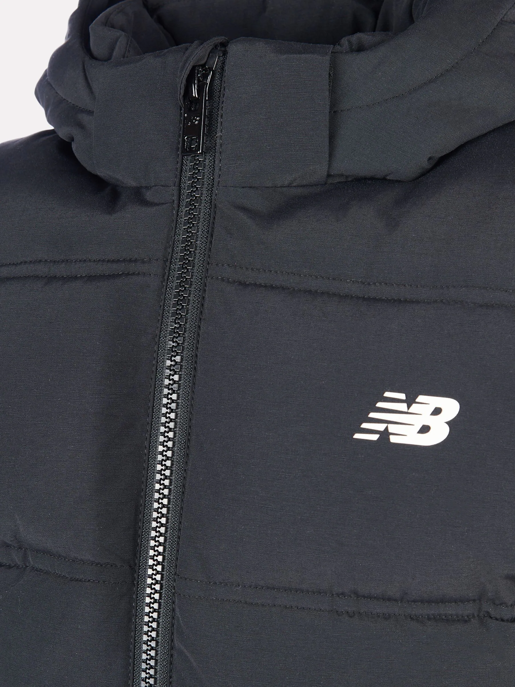 Zwart - New Balance Baffle Hooded Puffer Vest