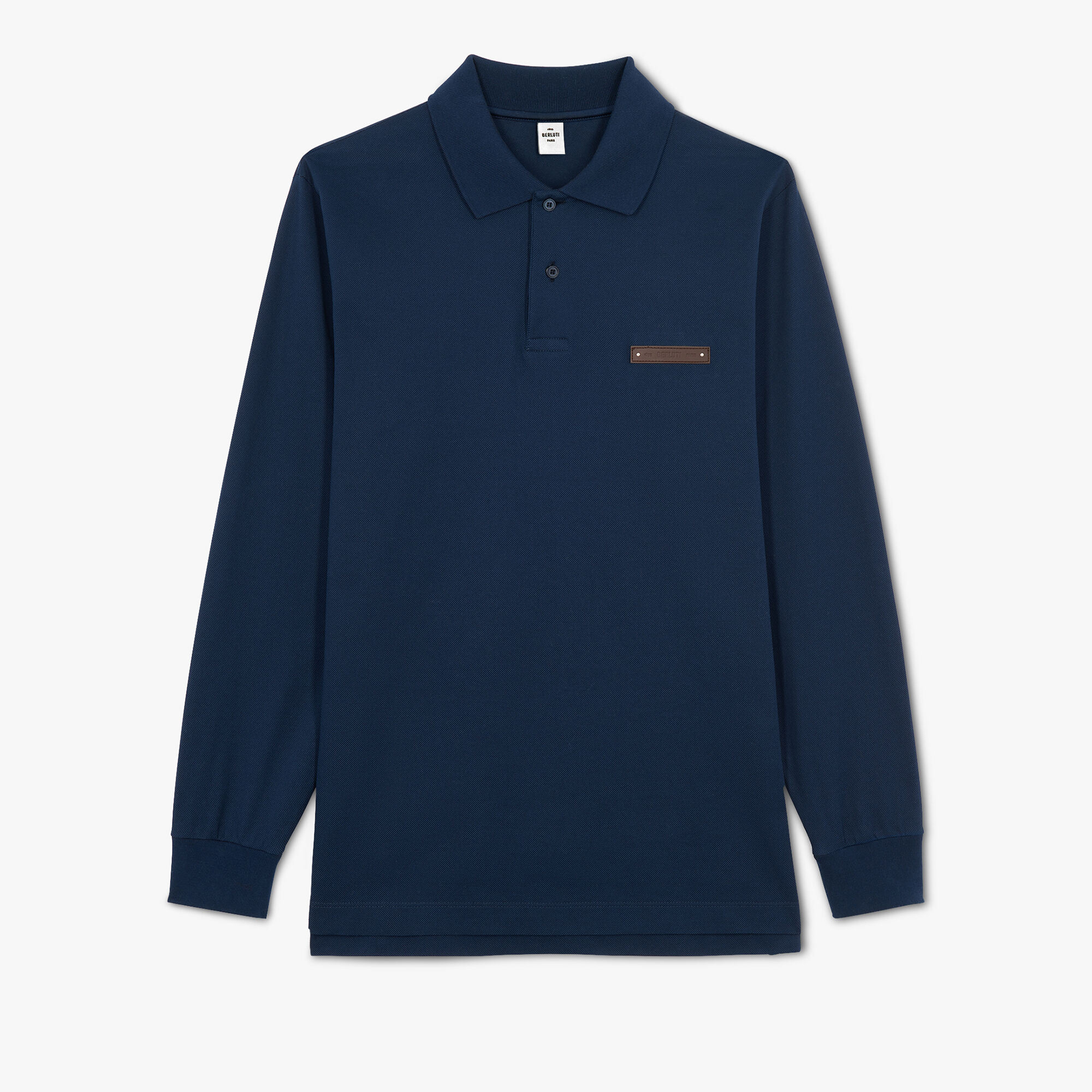 Polo À Manches Longues Avec Details En Cuir