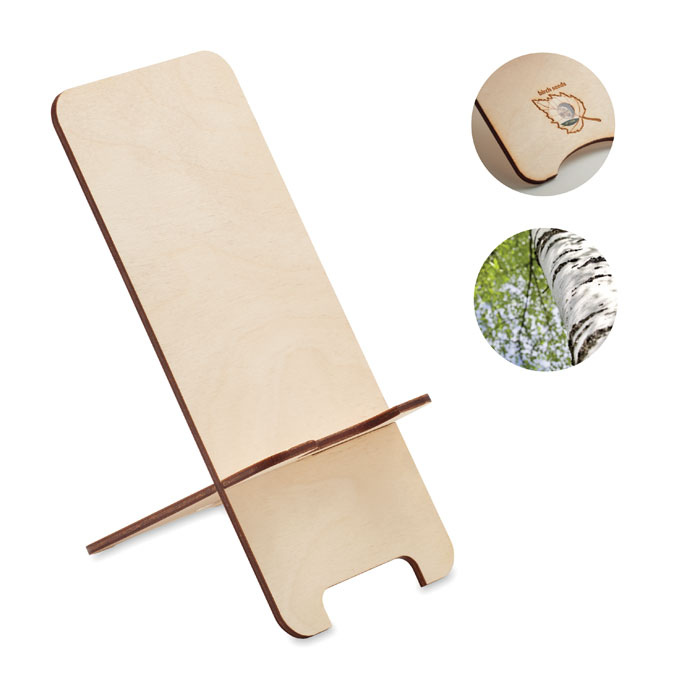 GiftRetail MO6690 - GROUW STAND Support de téléphone en bouleau