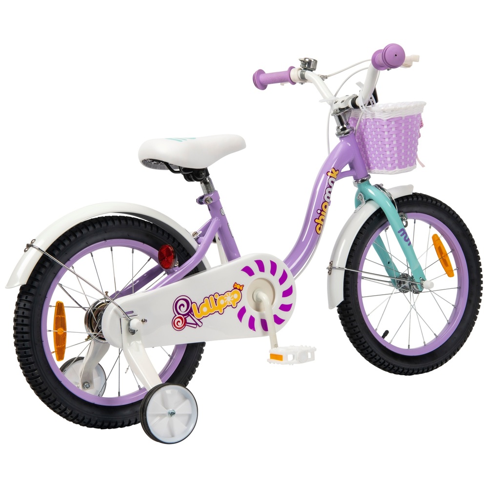 16-Zoll-Streifenhörnchen-Lollipop-Fahrrad in Lila
