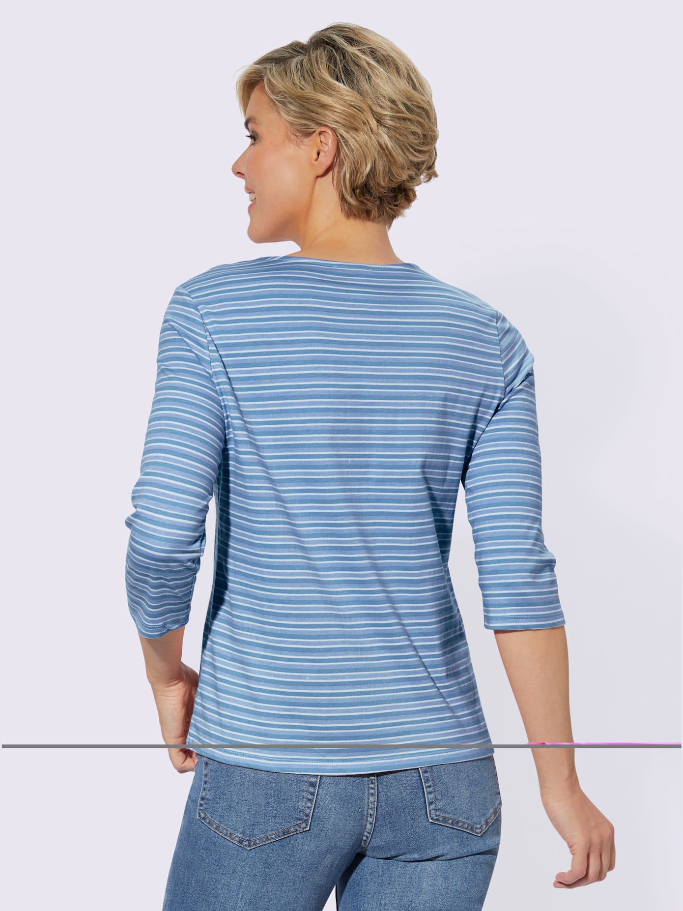 T-shirt rayé rayure imprimée