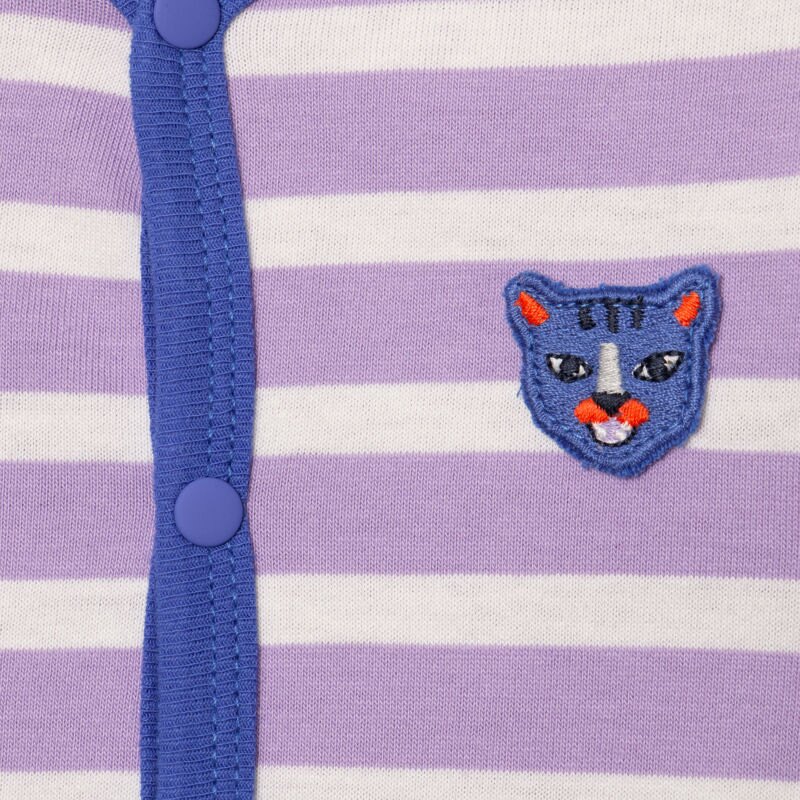 Pyjama bébé garçon rayures violet Catimini Mauve Violet